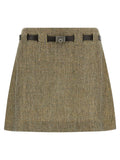 Multicolor Linen Long Skirt