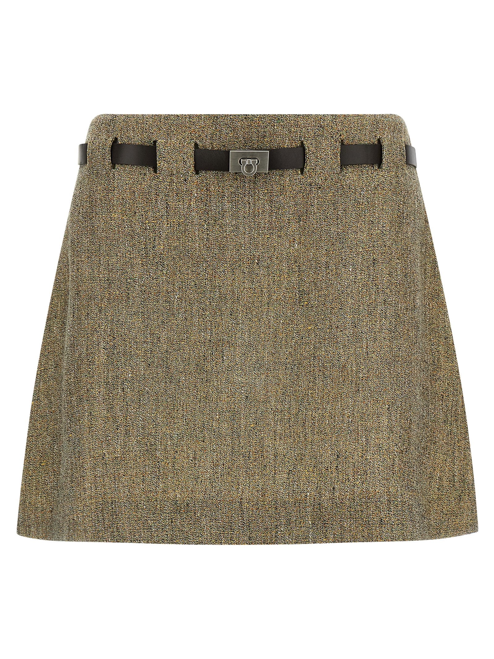 Multicolor Linen Long Skirt