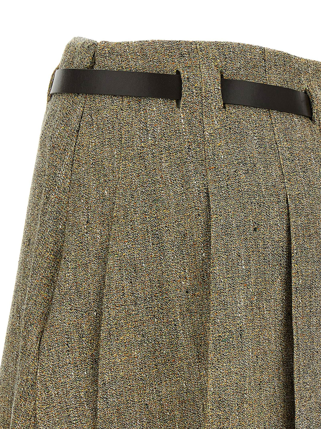 Multicolor Linen Long Skirt