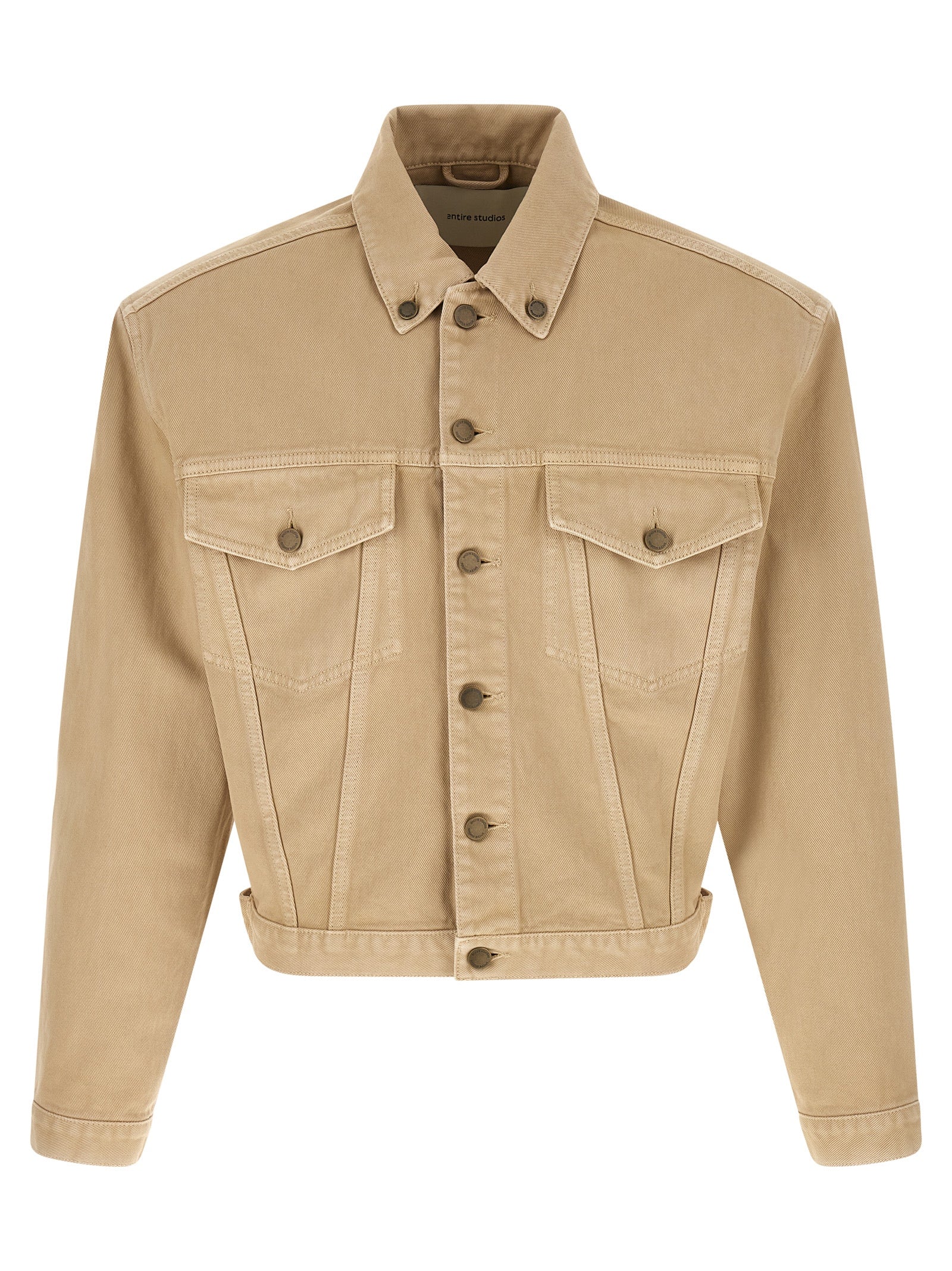 Beige Cotton Denim Jacket
