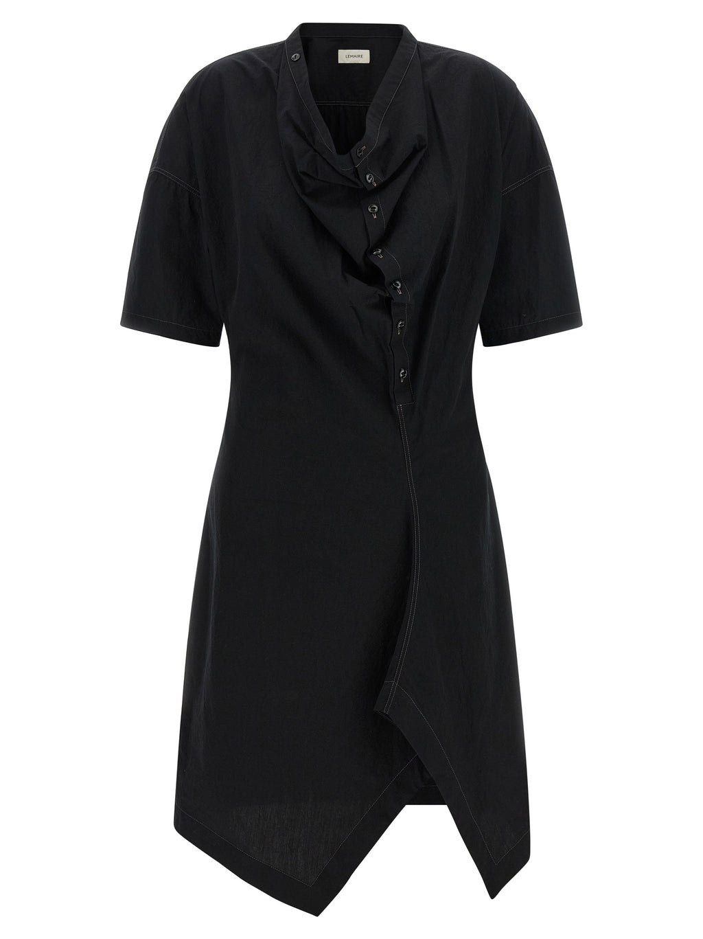 Black Cotton Midi Dress