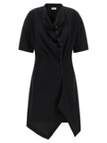 Black Cotton Midi Dress