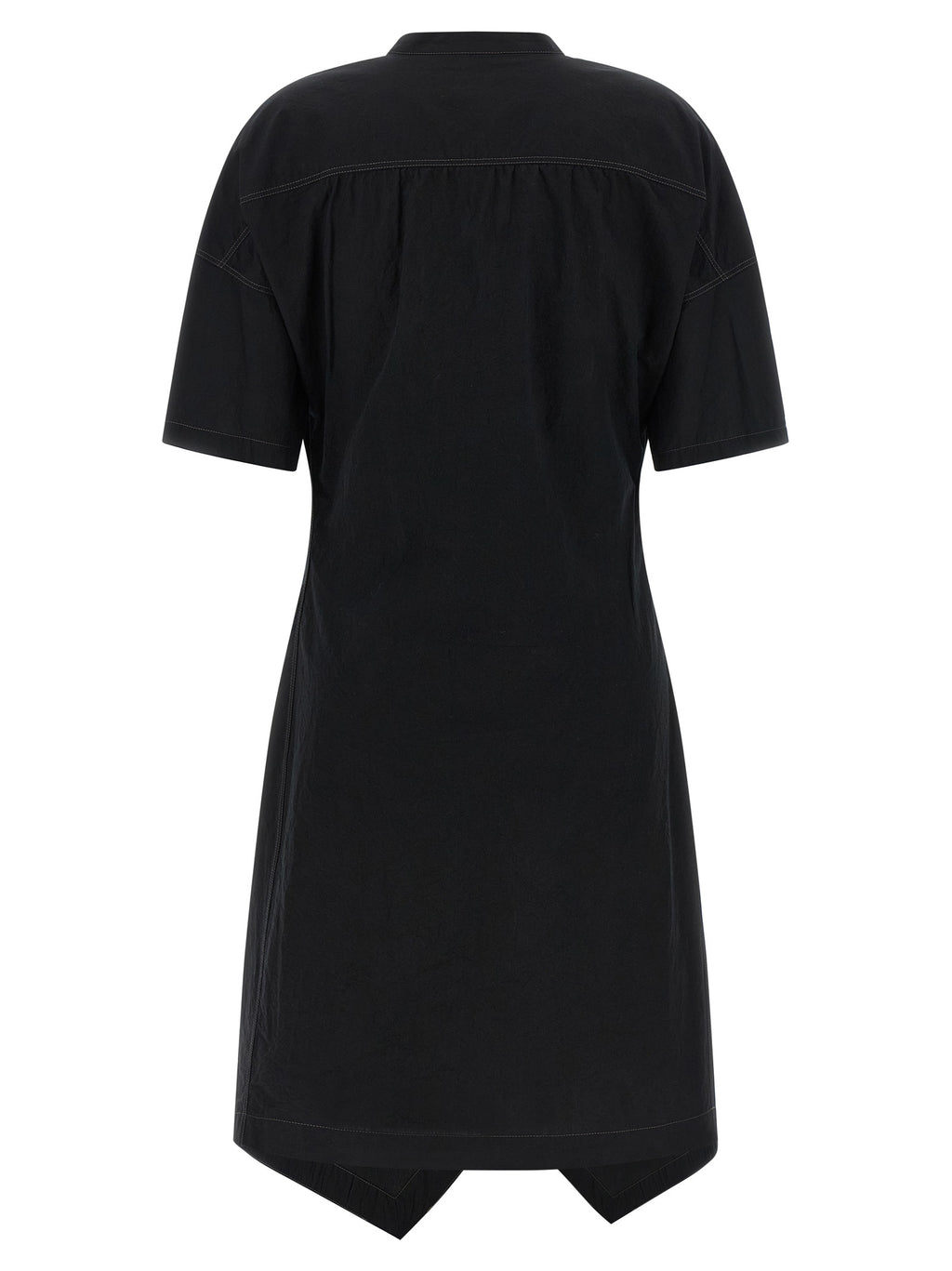 Black Cotton Midi Dress
