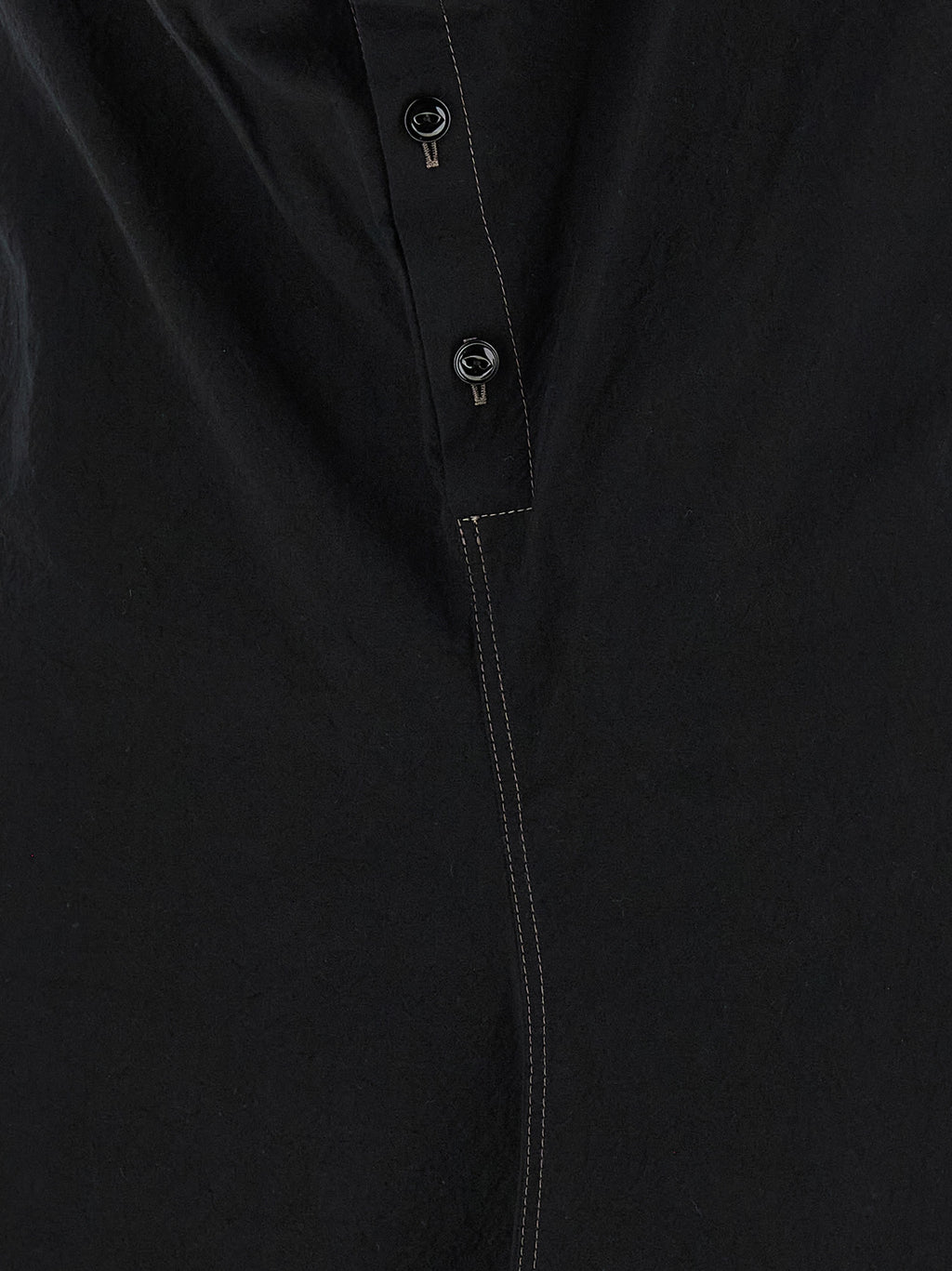 Black Cotton Midi Dress