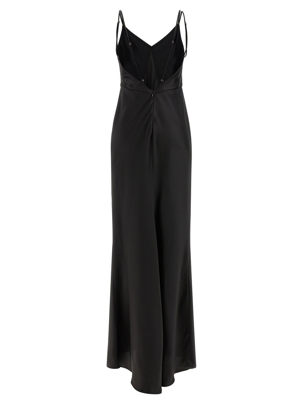 Black Polyester Long Dress