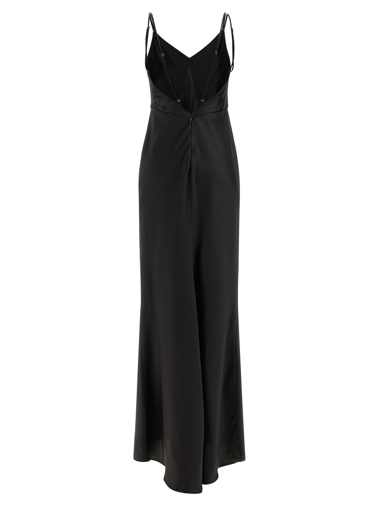 Black Polyester Long Dress