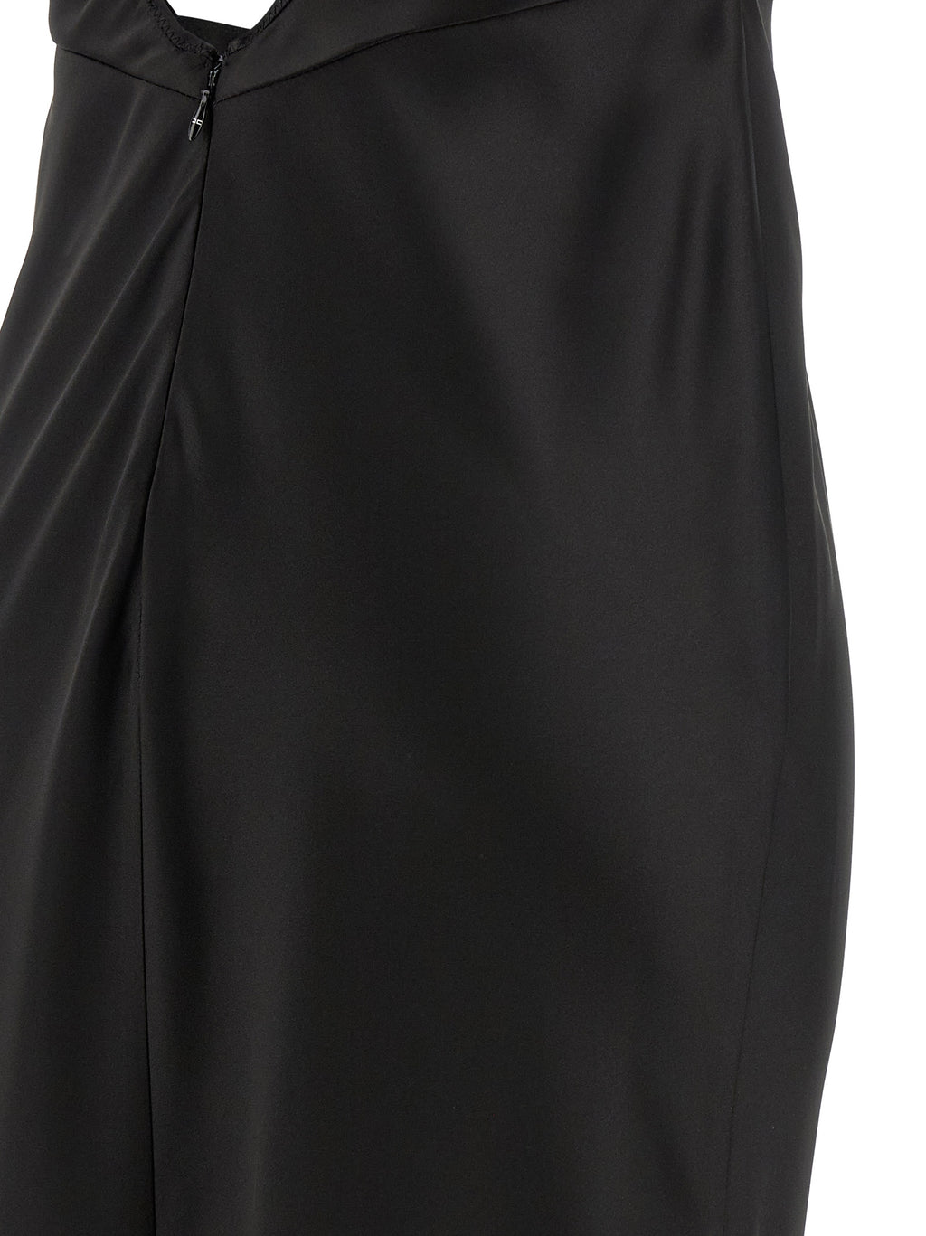 Black Polyester Long Dress