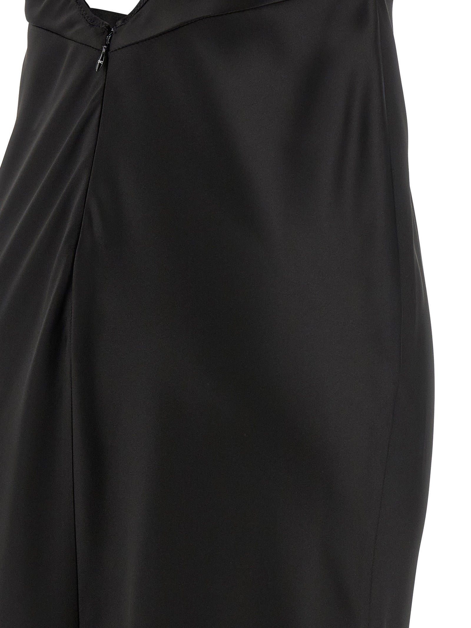 Black Polyester Long Dress
