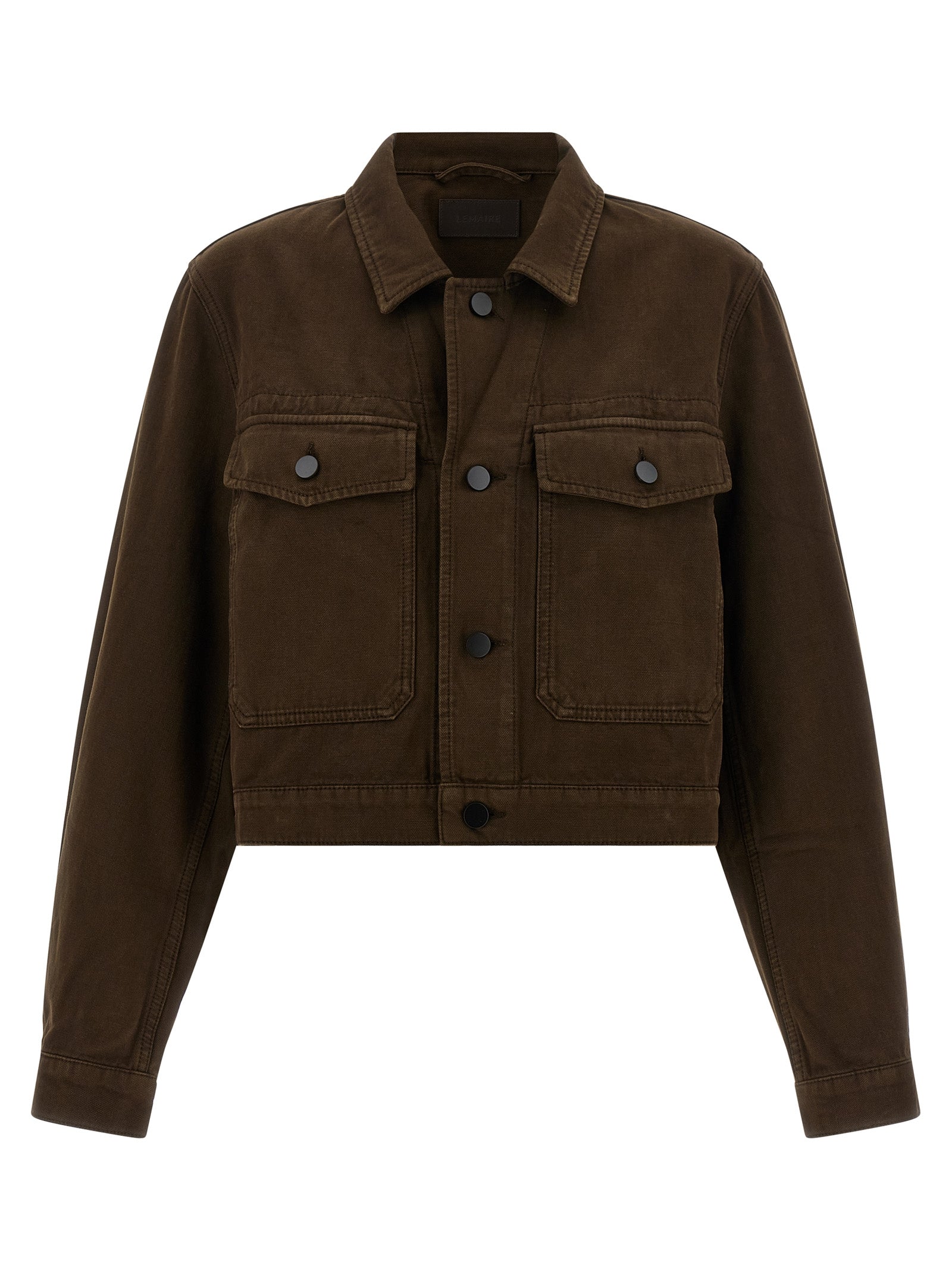 Brown Cotton Denim Jacket