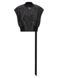 Black Nylon Sleeveless Jacket