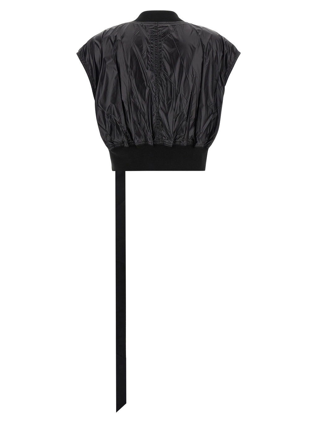 Black Nylon Sleeveless Jacket