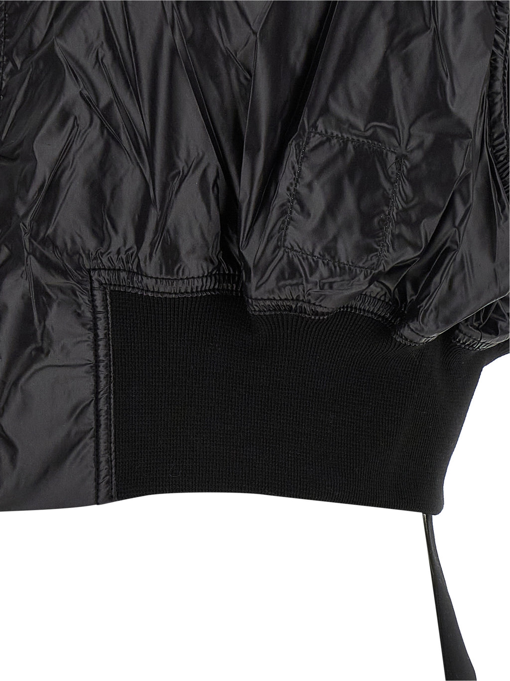 Black Nylon Sleeveless Jacket