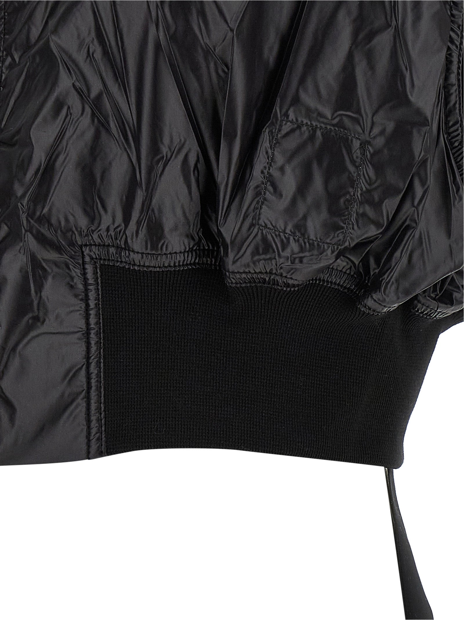 Black Nylon Sleeveless Jacket
