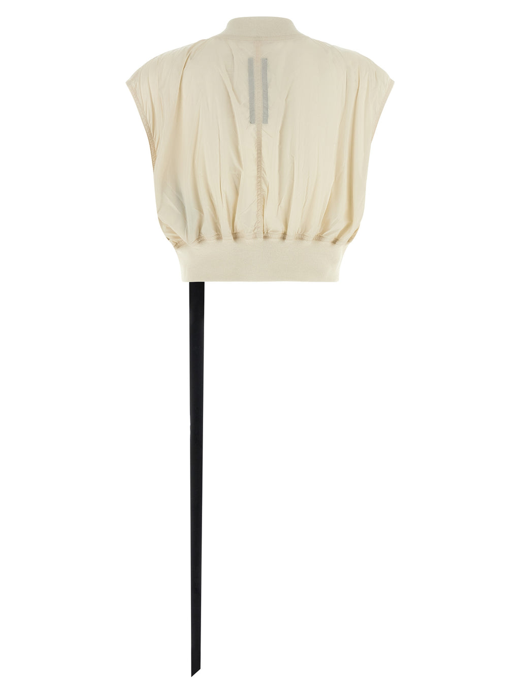 Beige Nylon Sleeveless Jacket