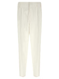 White Cotton Casual Pants