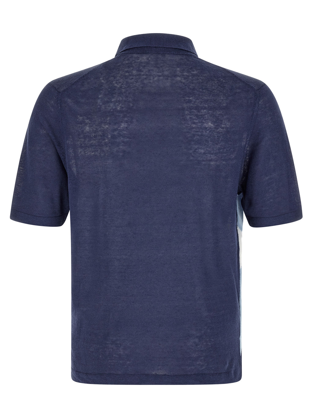 Blue Linen Polo Shirt