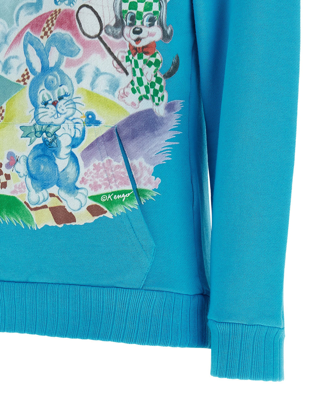 Blue Cotton Hoodie
