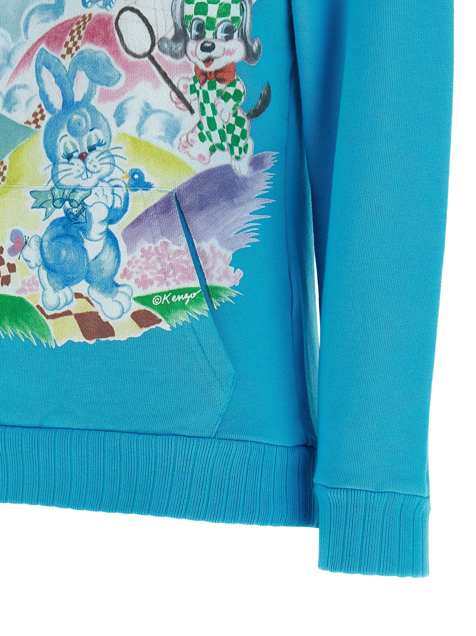 Blue Cotton Hoodie