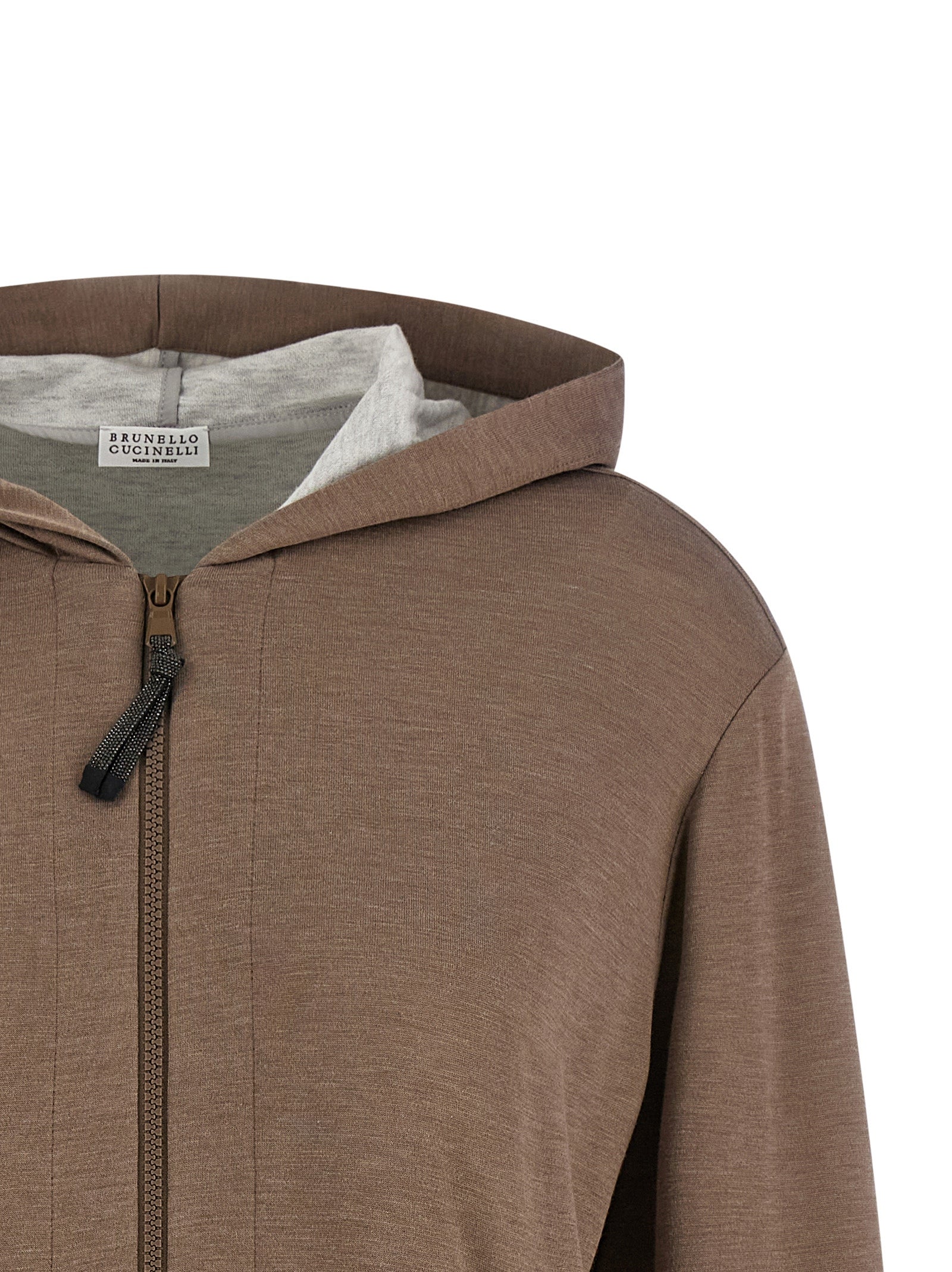 Brown Cotton Hoodie