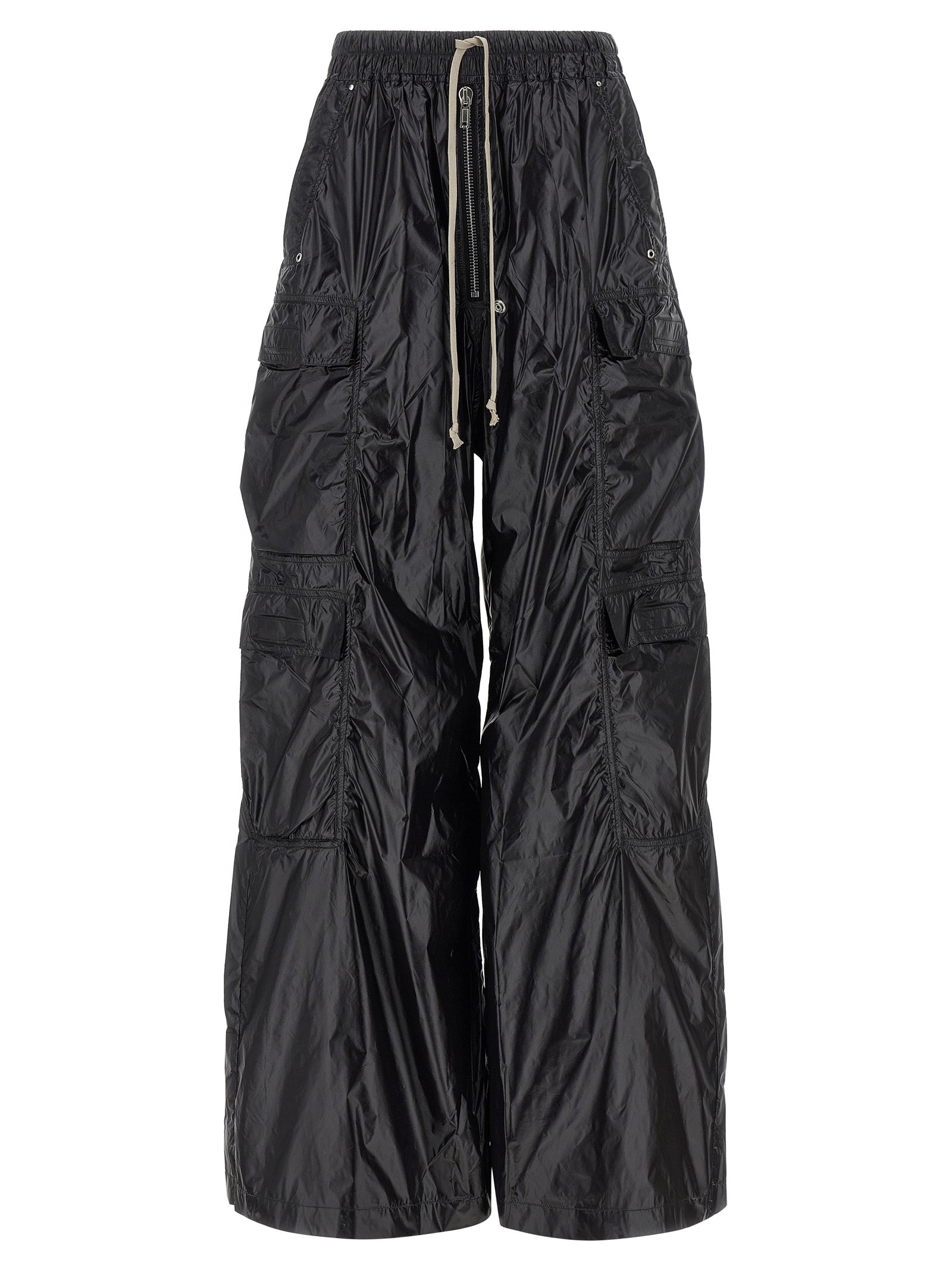 Black Nylon Cargo Pants