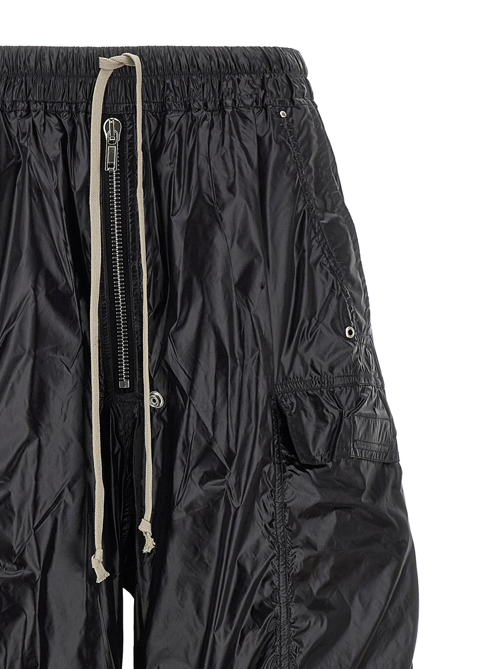 Black Nylon Cargo Pants
