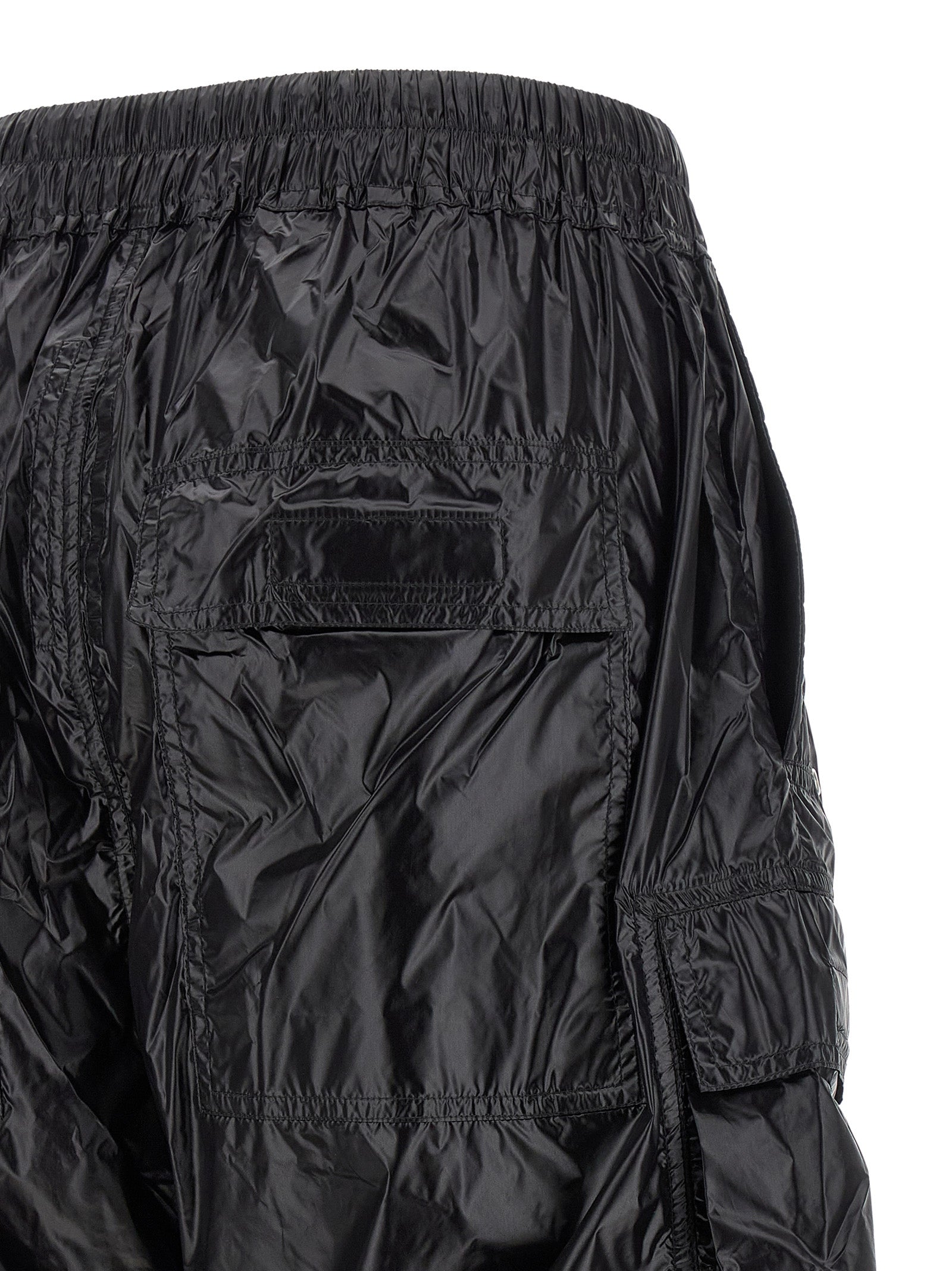 Black Nylon Cargo Pants