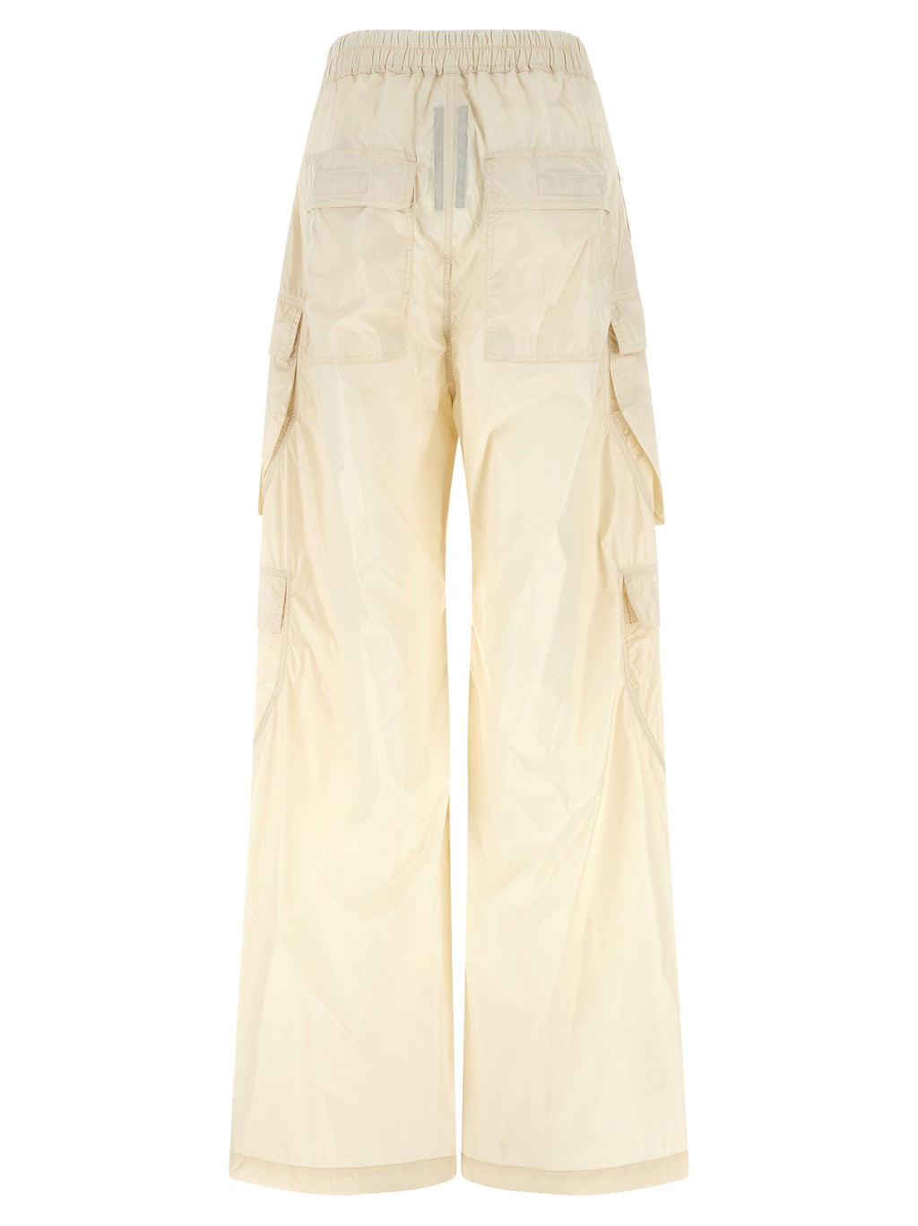 Beige Nylon Cargo Pants