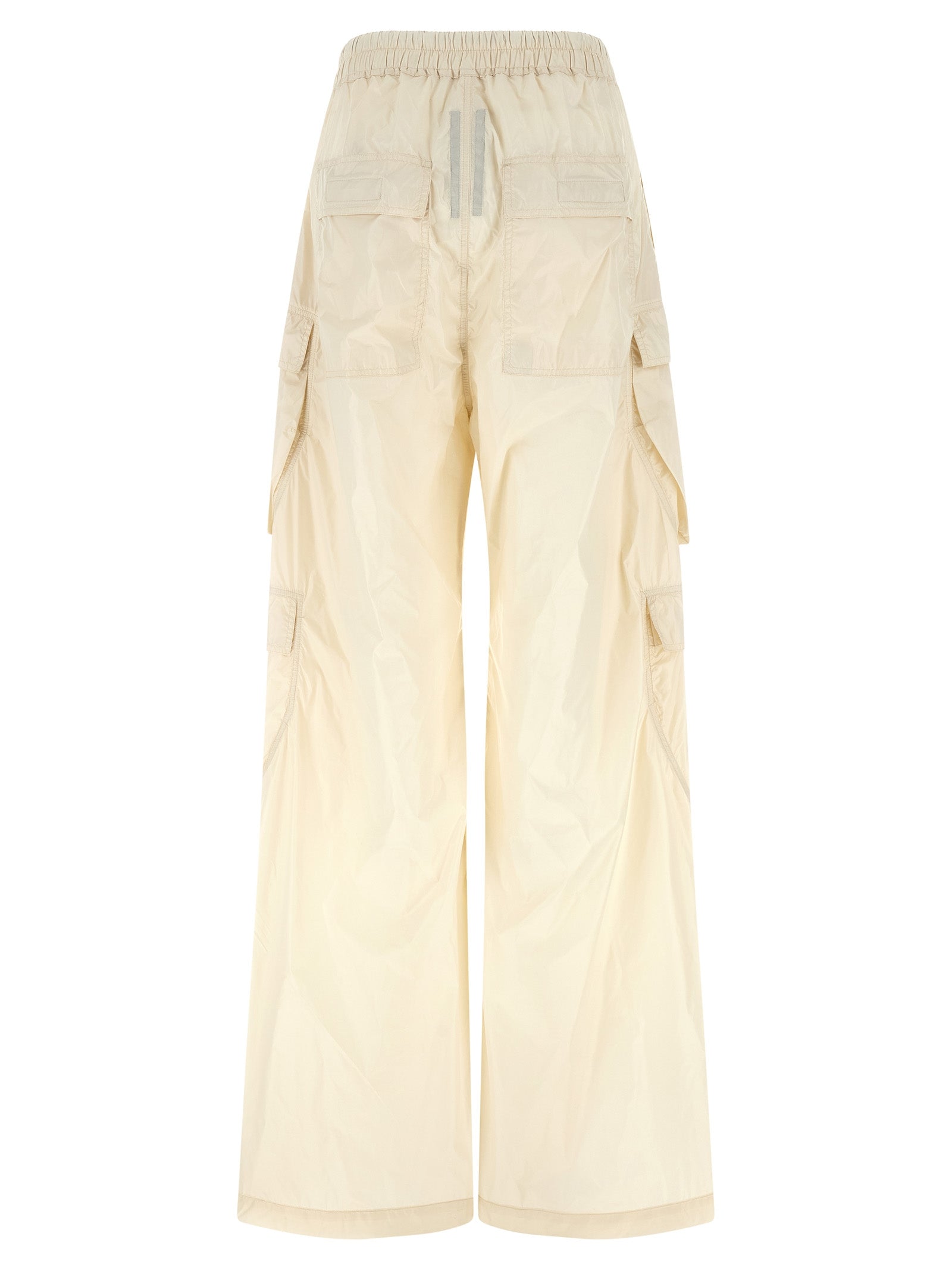 Beige Nylon Cargo Pants