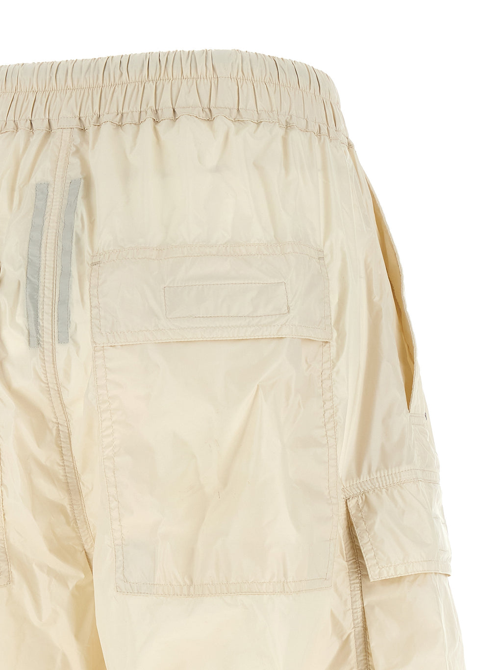 Beige Nylon Cargo Pants