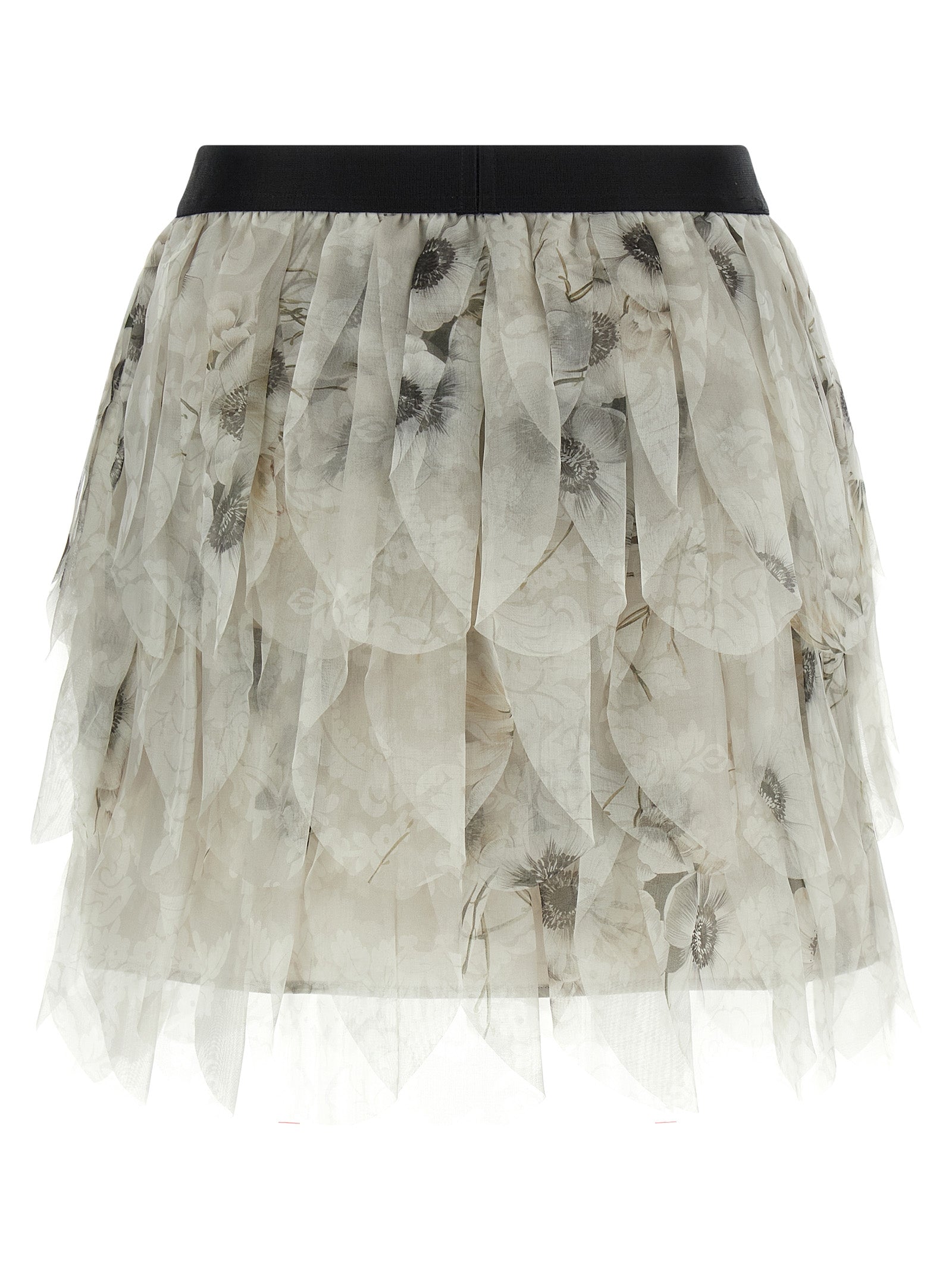 Gray Silk Long Skirt