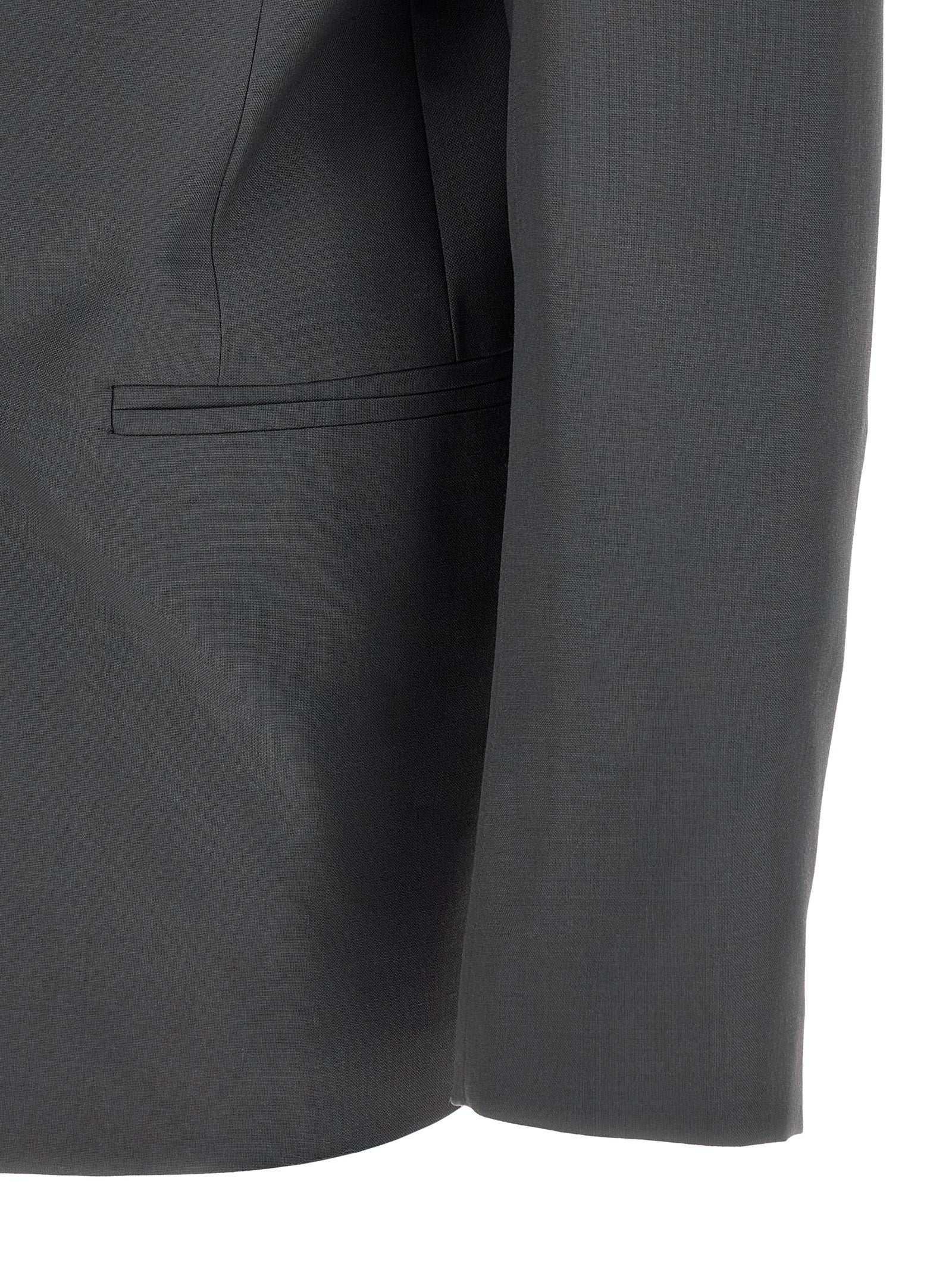 Gray Polyester Blazer