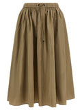 Bicolor Polyester Midi Skirt