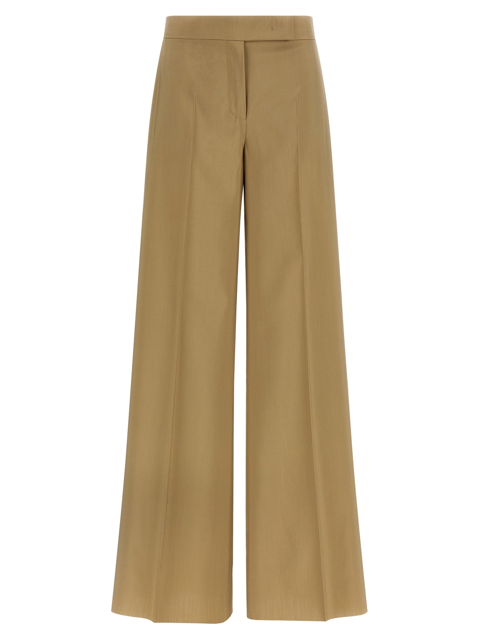 Beige Virgin Wool Dress Pants
