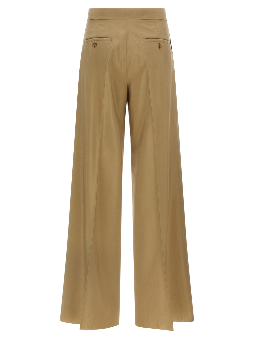 Beige Virgin Wool Dress Pants