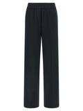 Blue Cotton Casual Pants
