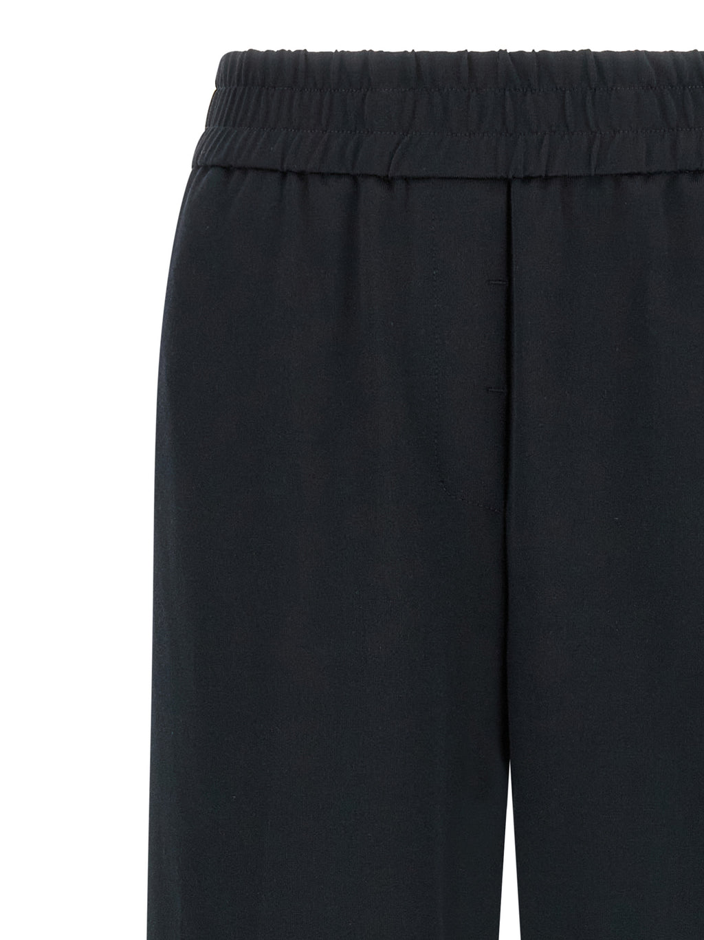 Blue Cotton Casual Pants