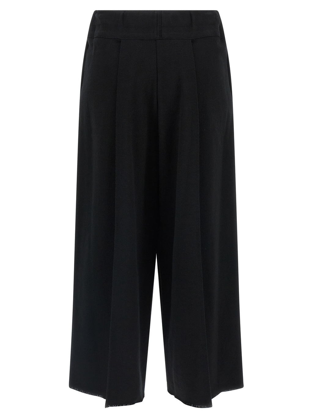 Black Cotton Casual Pants