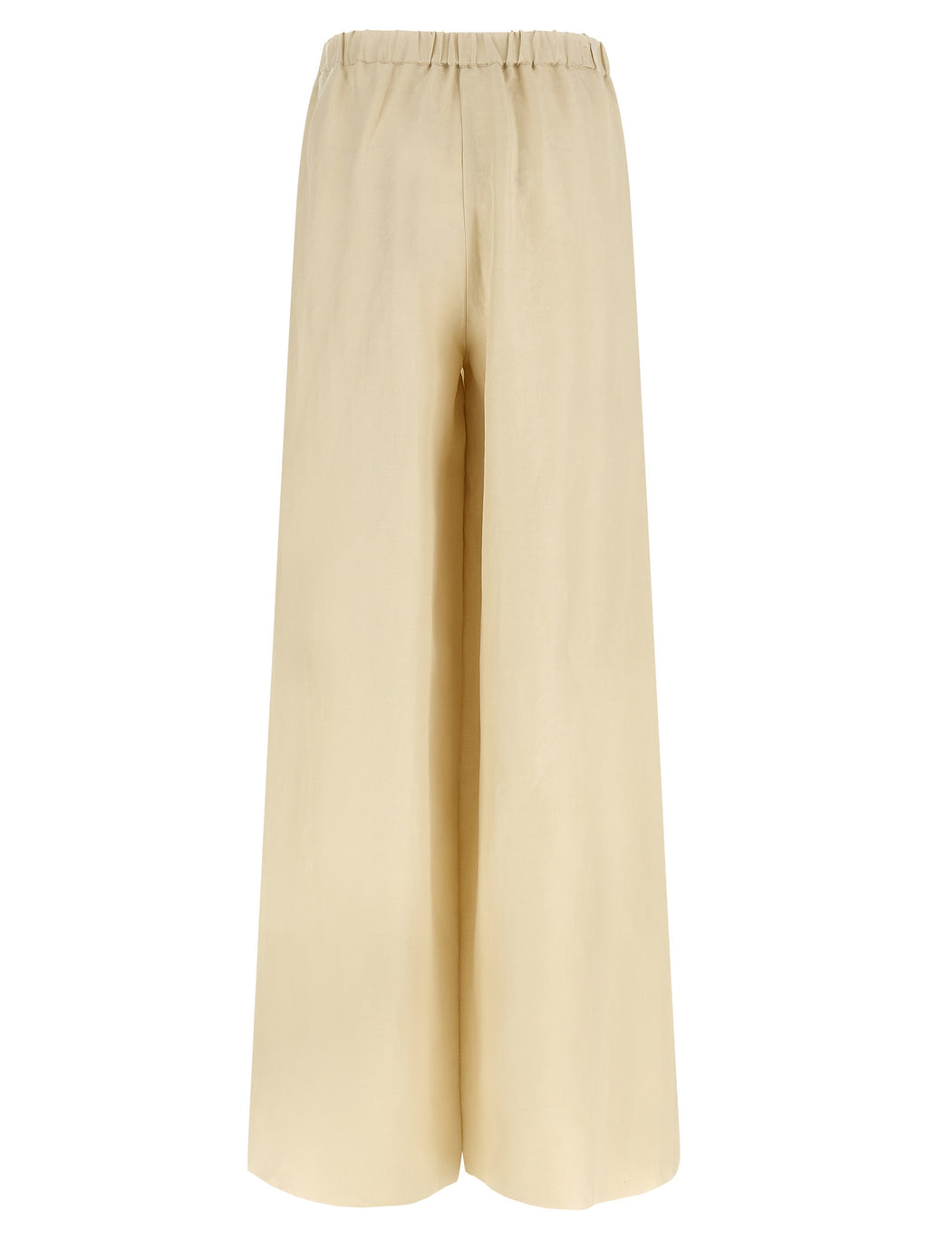Beige Linen Casual Pants