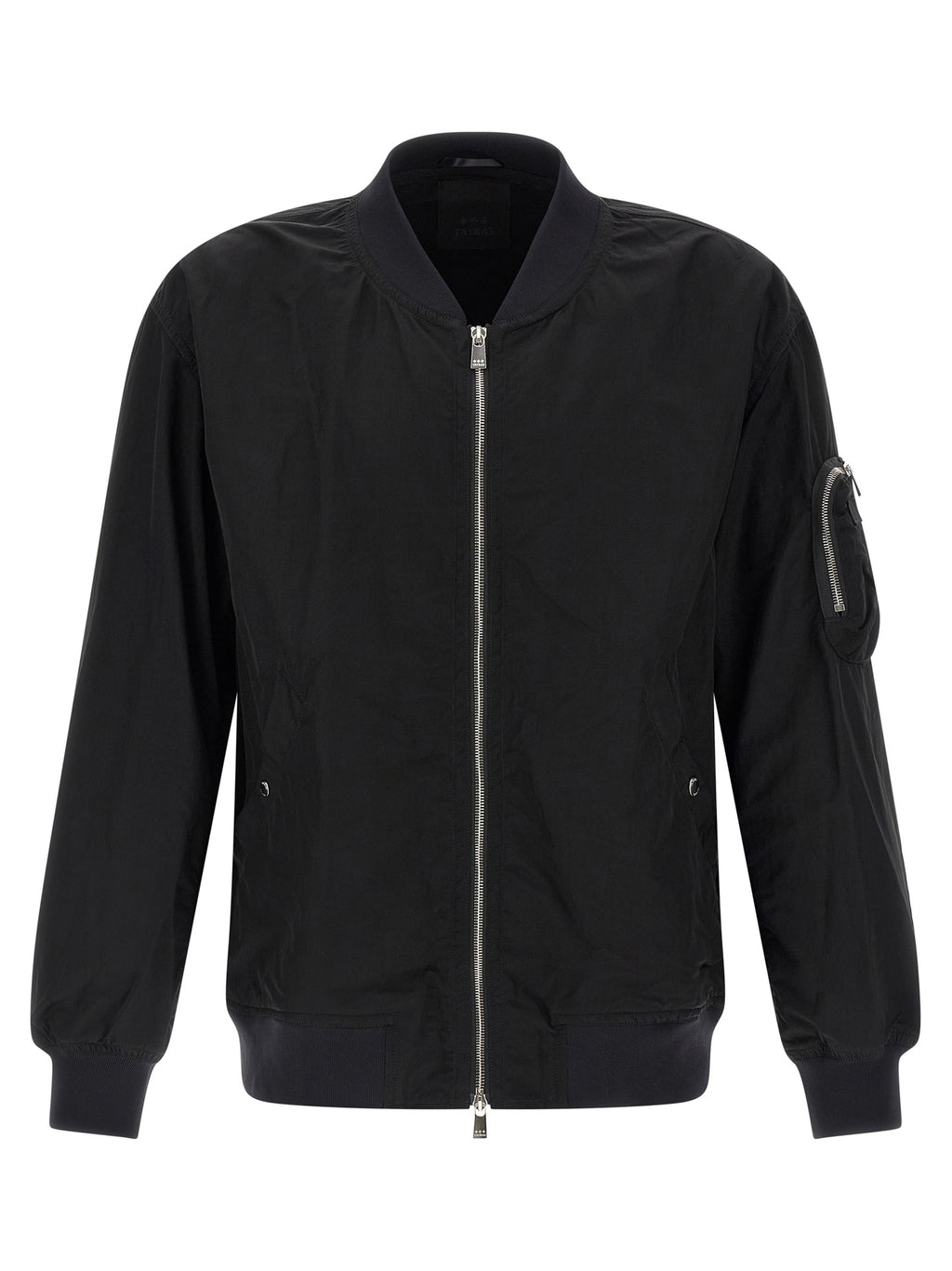 Black Nylon Bomber