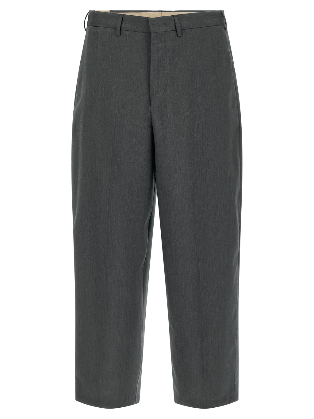 Gray Virgin Wool Dress Pants