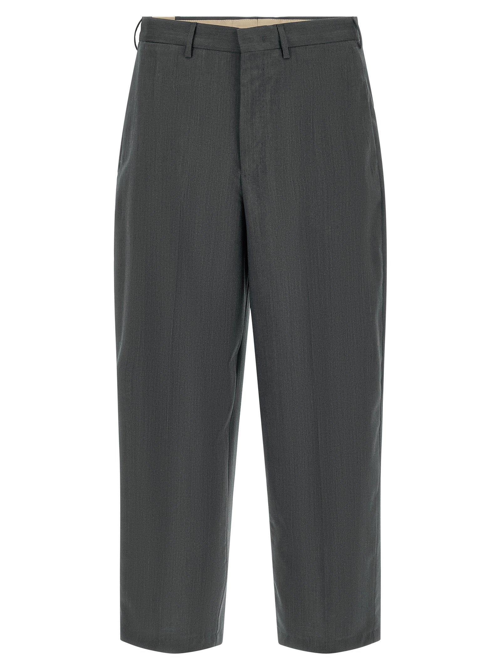 Gray Virgin Wool Dress Pants