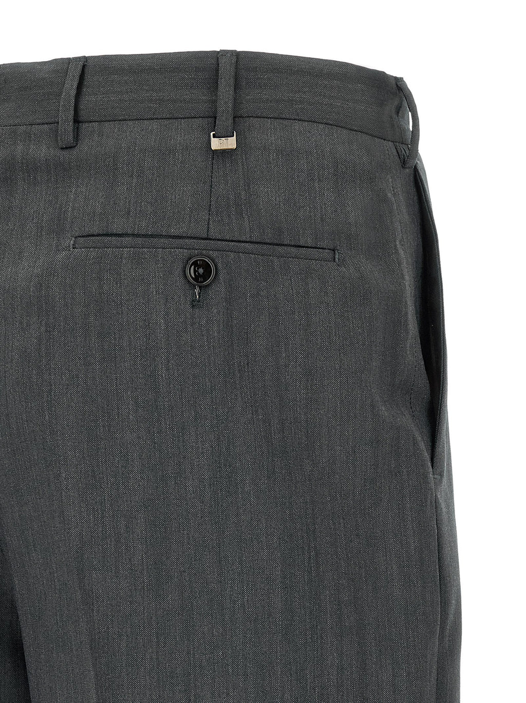 Gray Virgin Wool Dress Pants