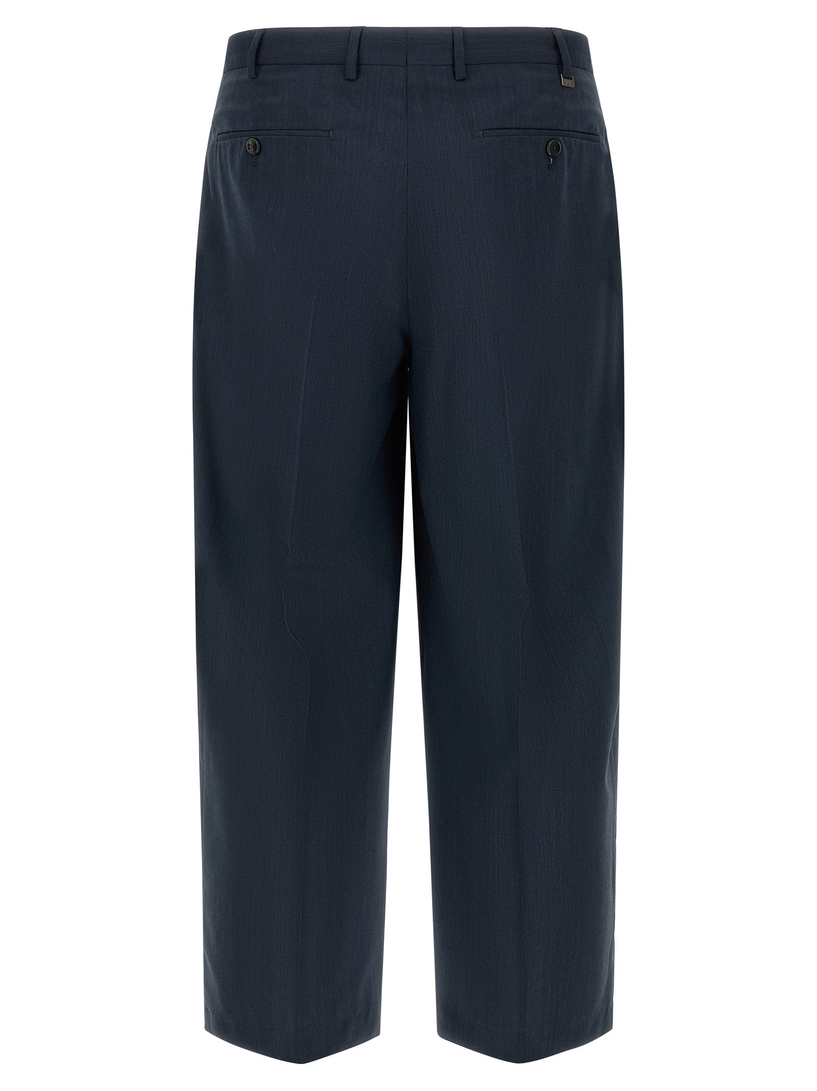 Blue Virgin Wool Dress Pants