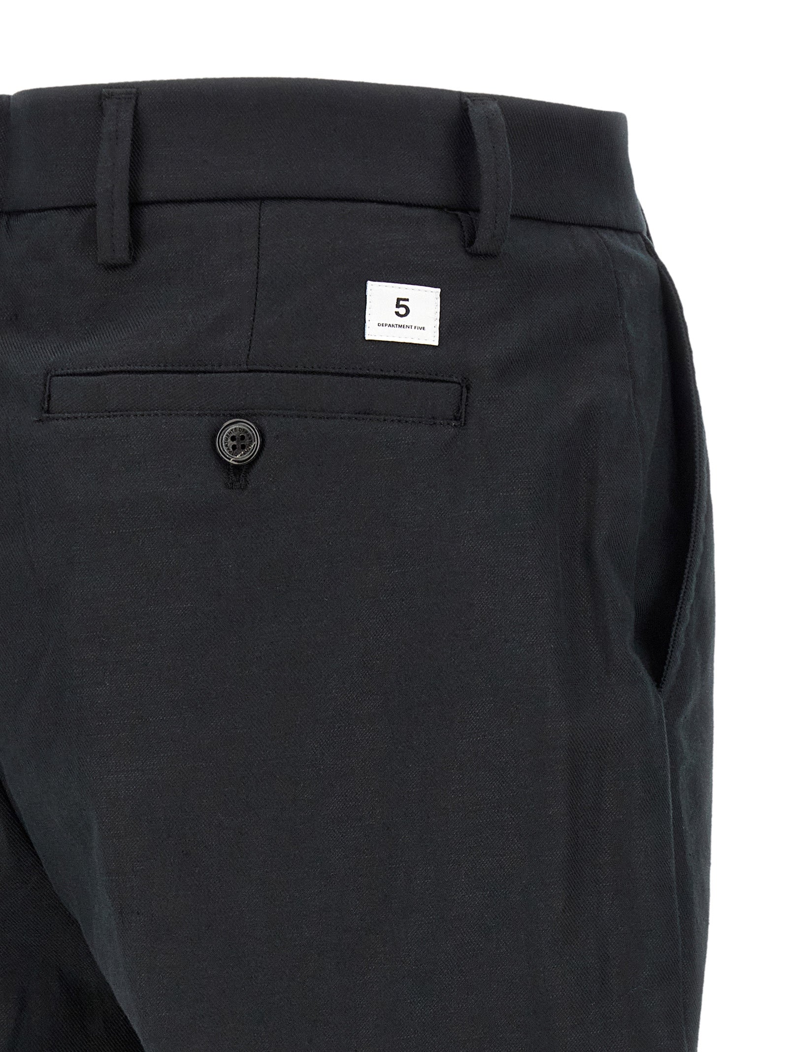 Black Cotton Casual Pants