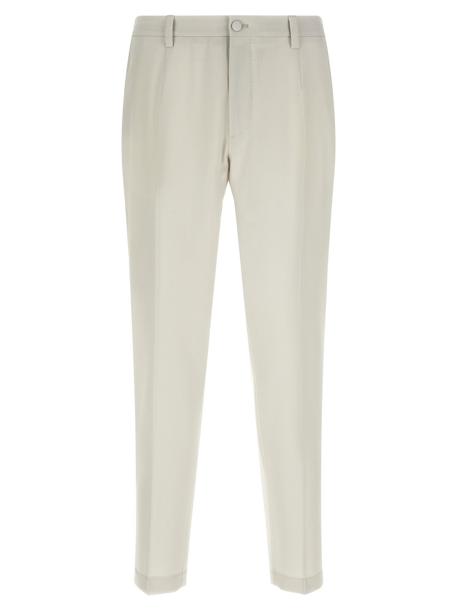 Beige Virgin Wool Dress Pants