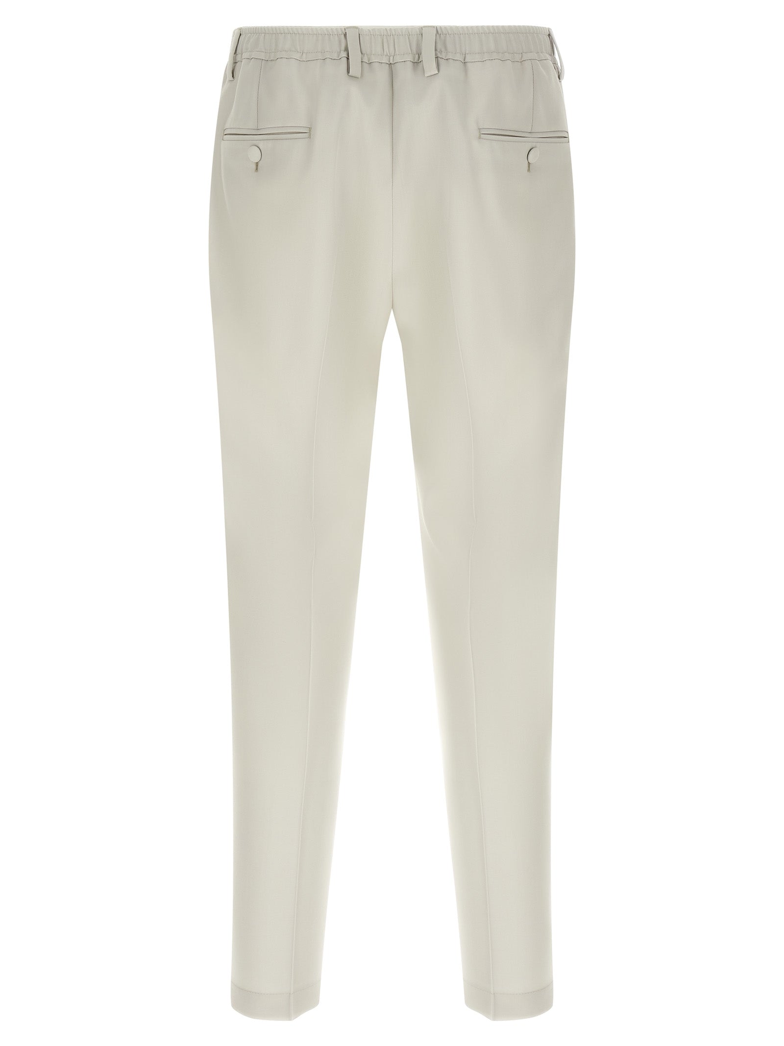 Beige Virgin Wool Dress Pants