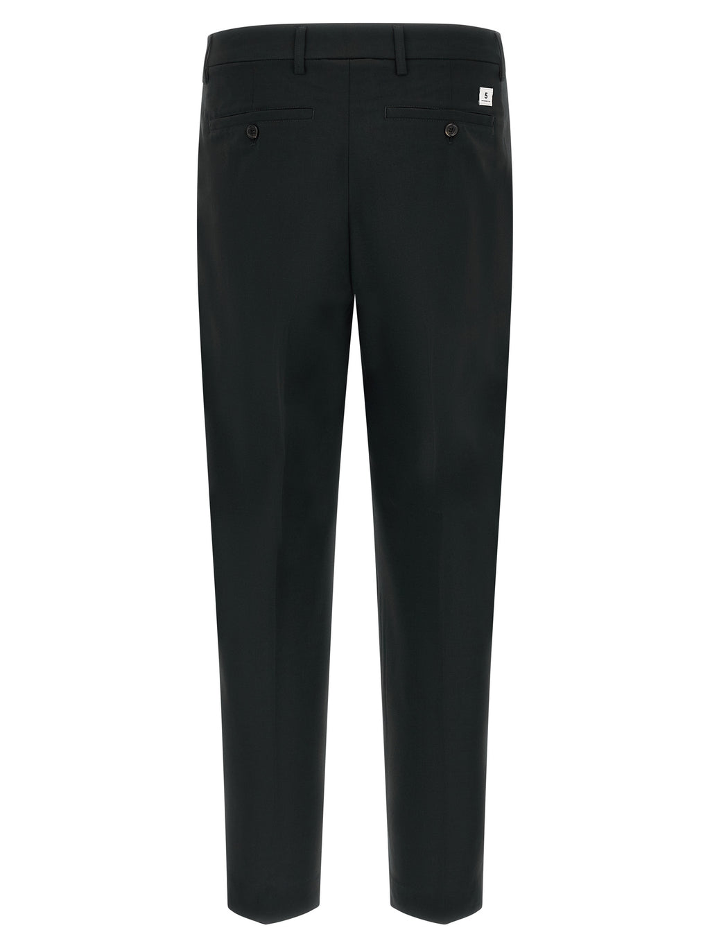 Black Polyester Casual Pants
