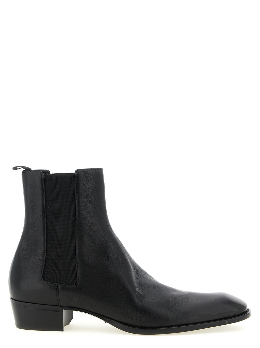 Black Calfskin Chelsea Boots