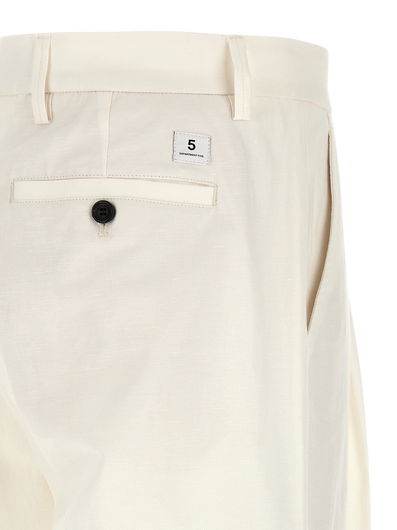 White Cotton Casual Pants
