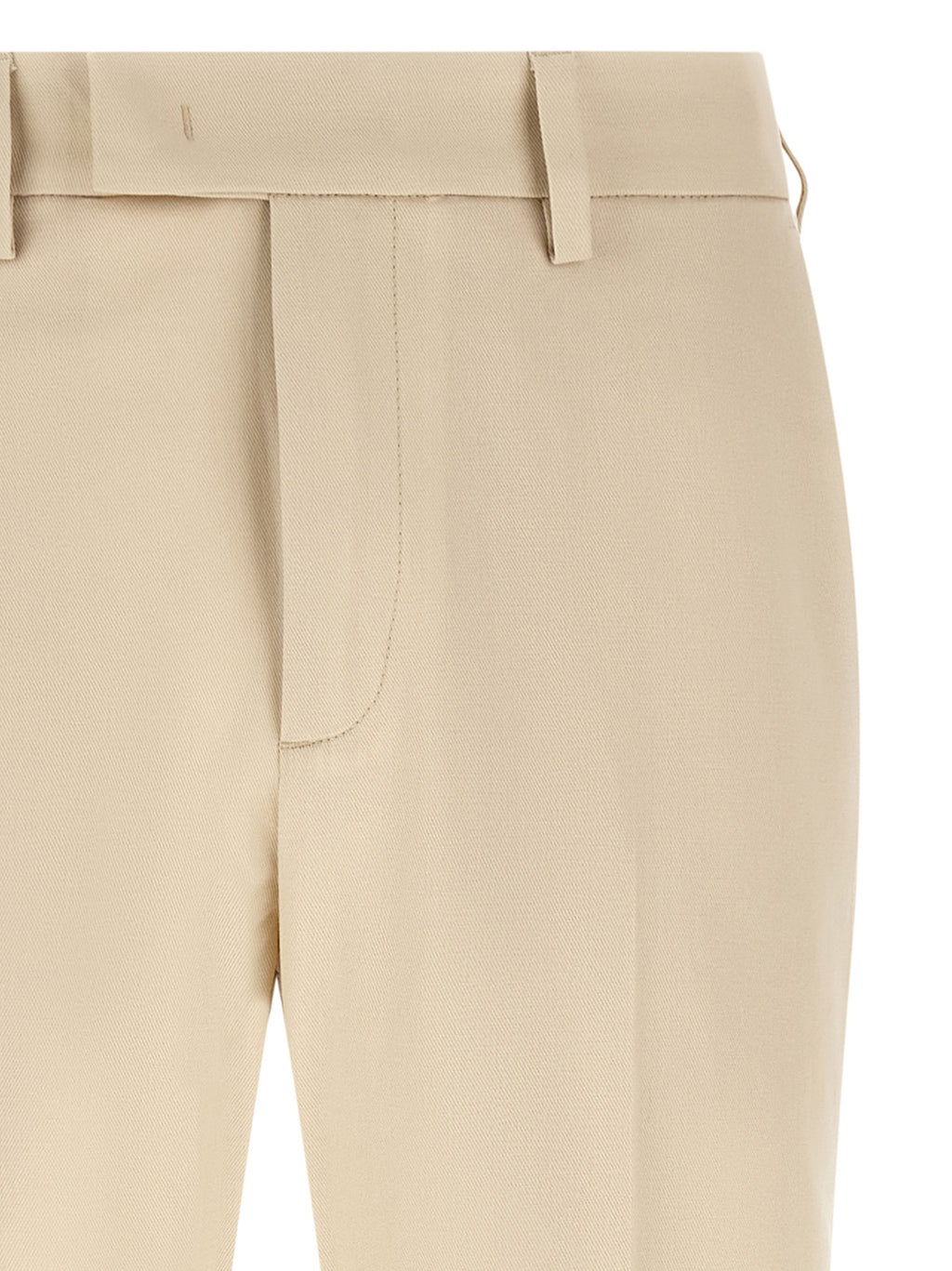 Beige Cotton Chino Pants